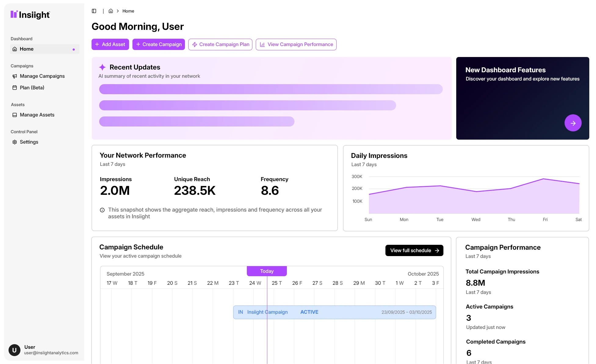 Insiight Analytics Dashboard